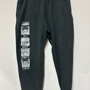Hunter Black Sweatpants Relaxed Fit Elastic Cuffs